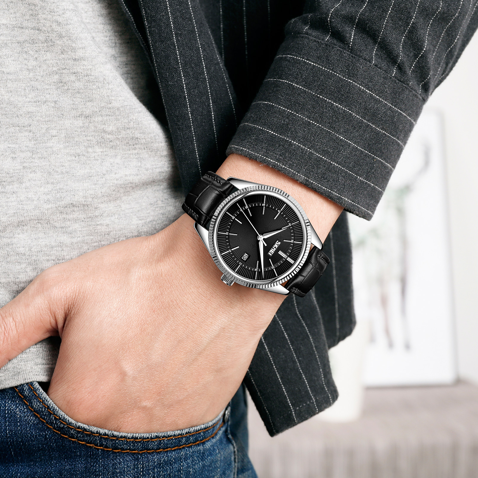 Skmei 9298SIBKBK Silver Black-Black SALE - 3