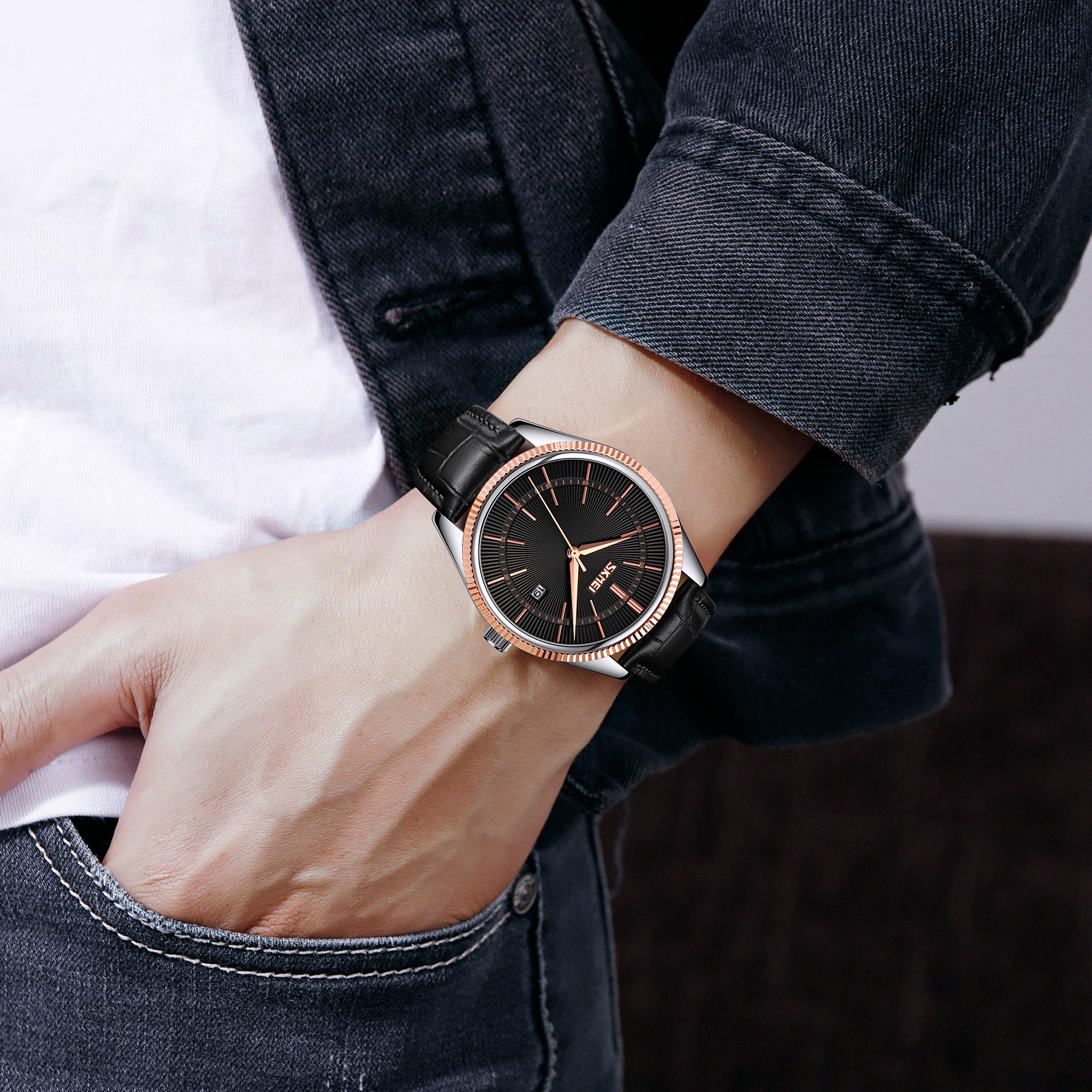 Skmei 9298TRGBK Rose-Gold Black - 3