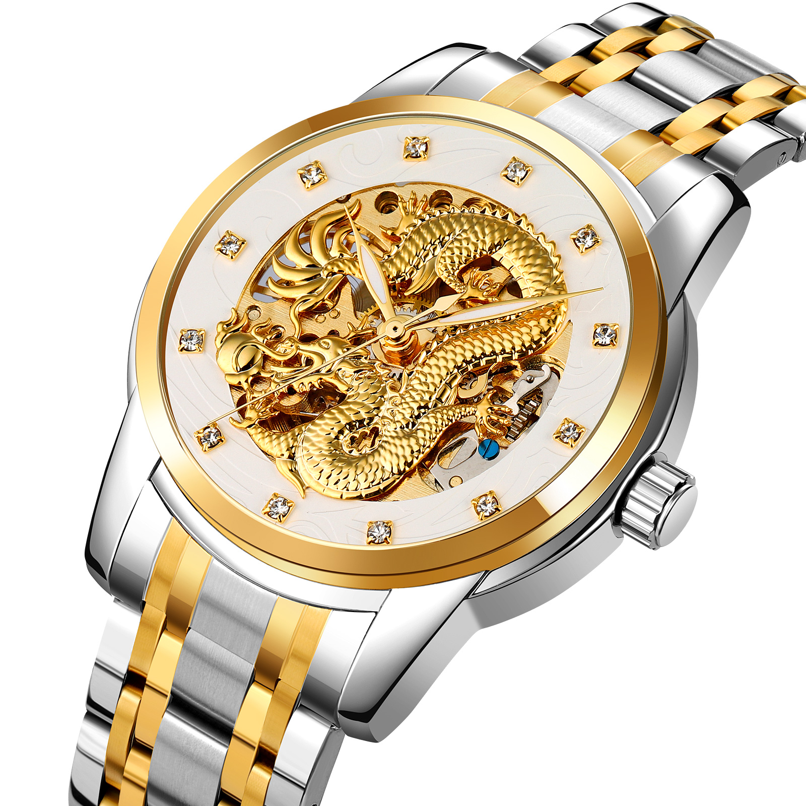 Skmei 9310TGDSI Silver-Gold-Silver - 2