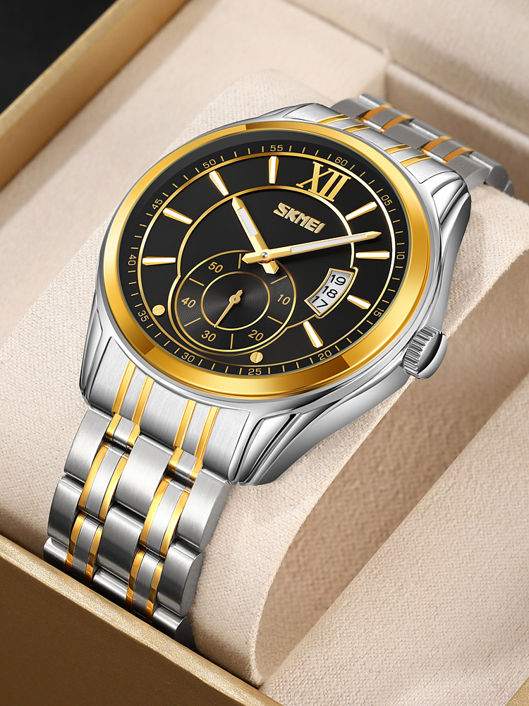 Skmei 9319TGDBK Silver-Gold-Black - 3