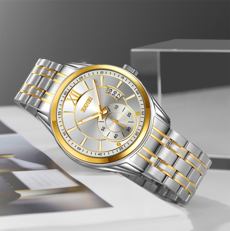 Skmei 9319TGDSI Silver-Gold-Silver - 3