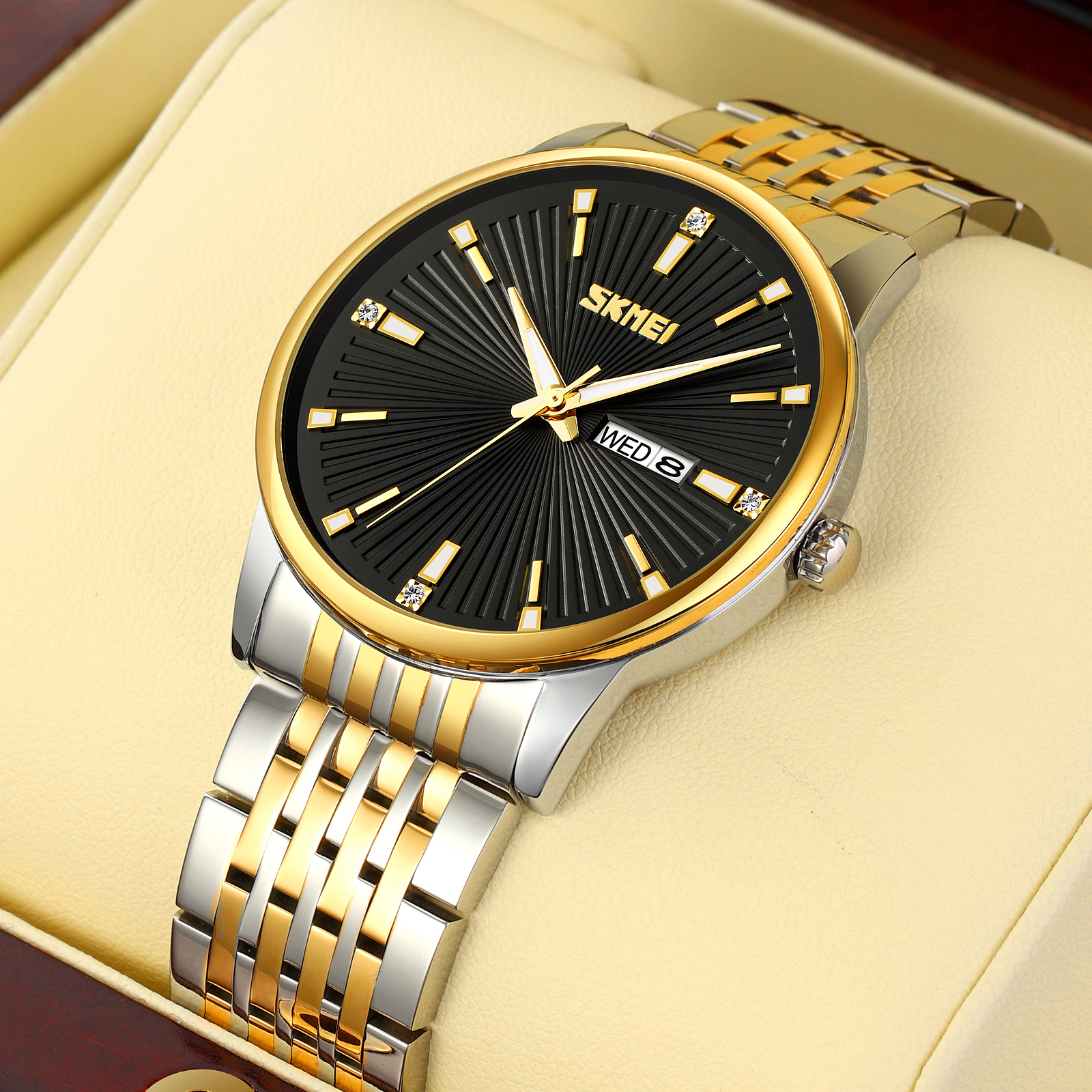 Skmei 9323TGDBK Silver/Gold-Black - 3