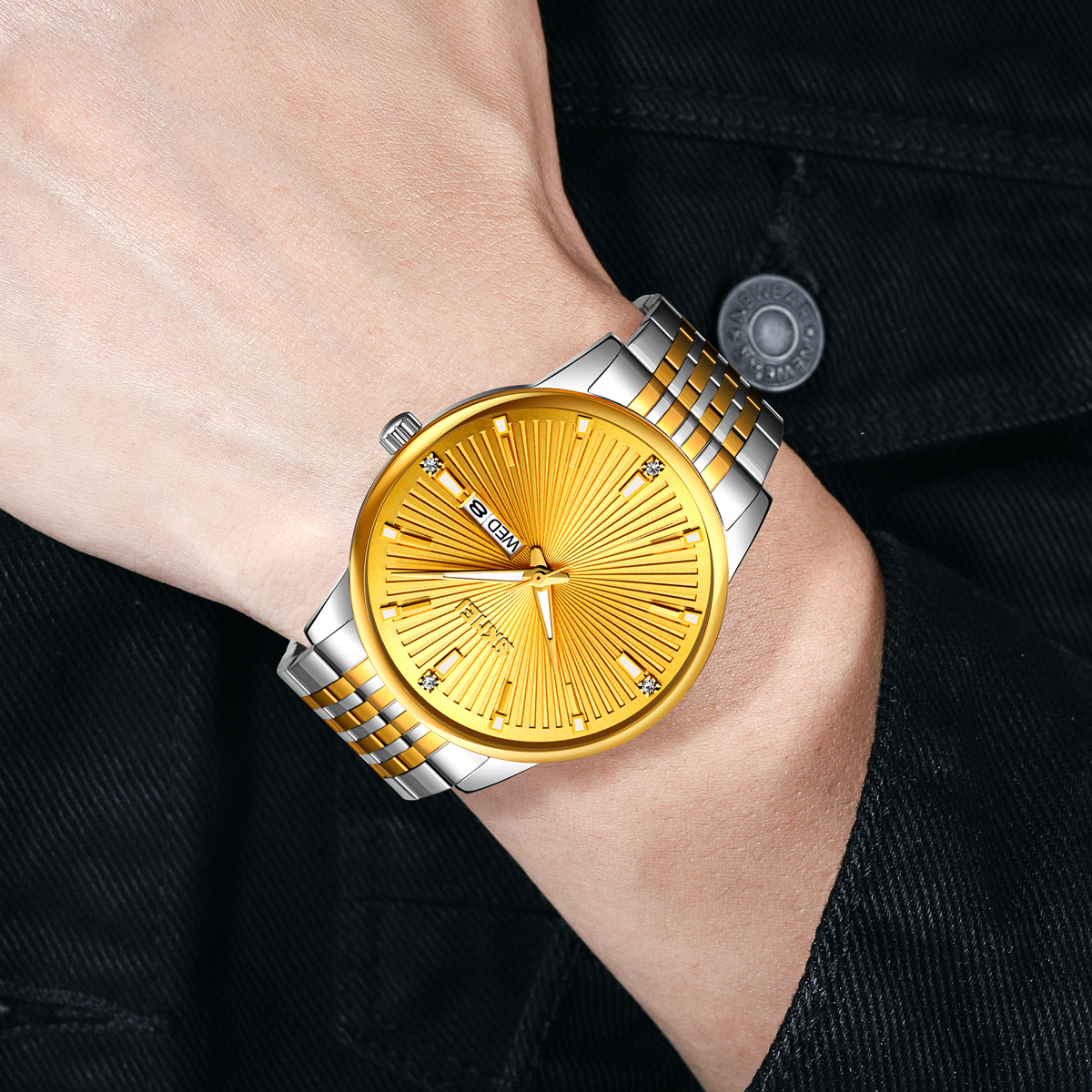 Skmei 9323TGDGD Silver/Gold-Gold - 3