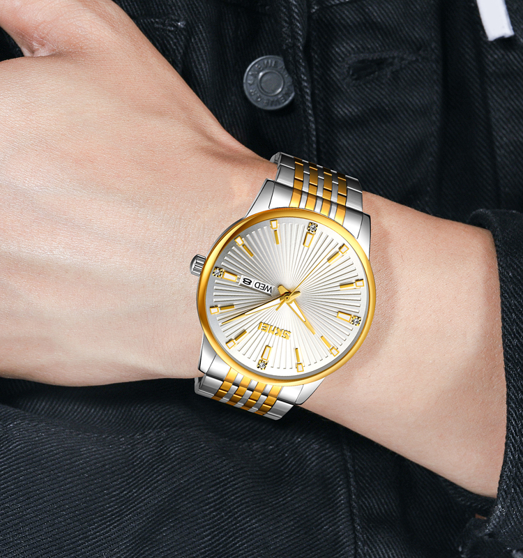 Skmei 9323TGDSI Silver/Gold-Silver - 3