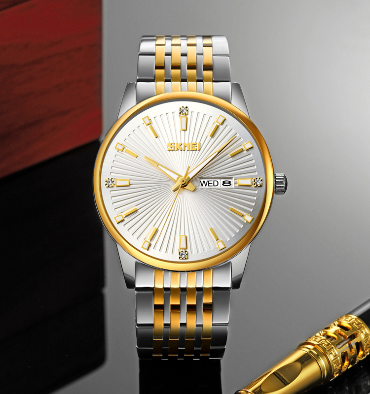 Skmei 9323TGDSI Silver/Gold-Silver - 4