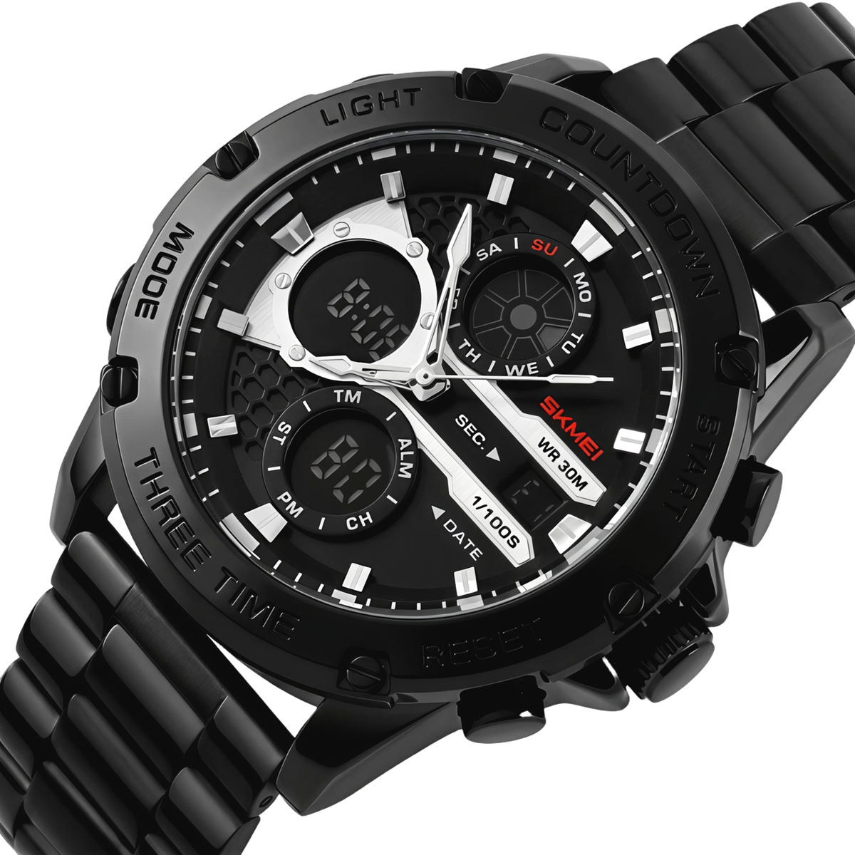 Skmei Favourite Black Steel, 2 ремінці