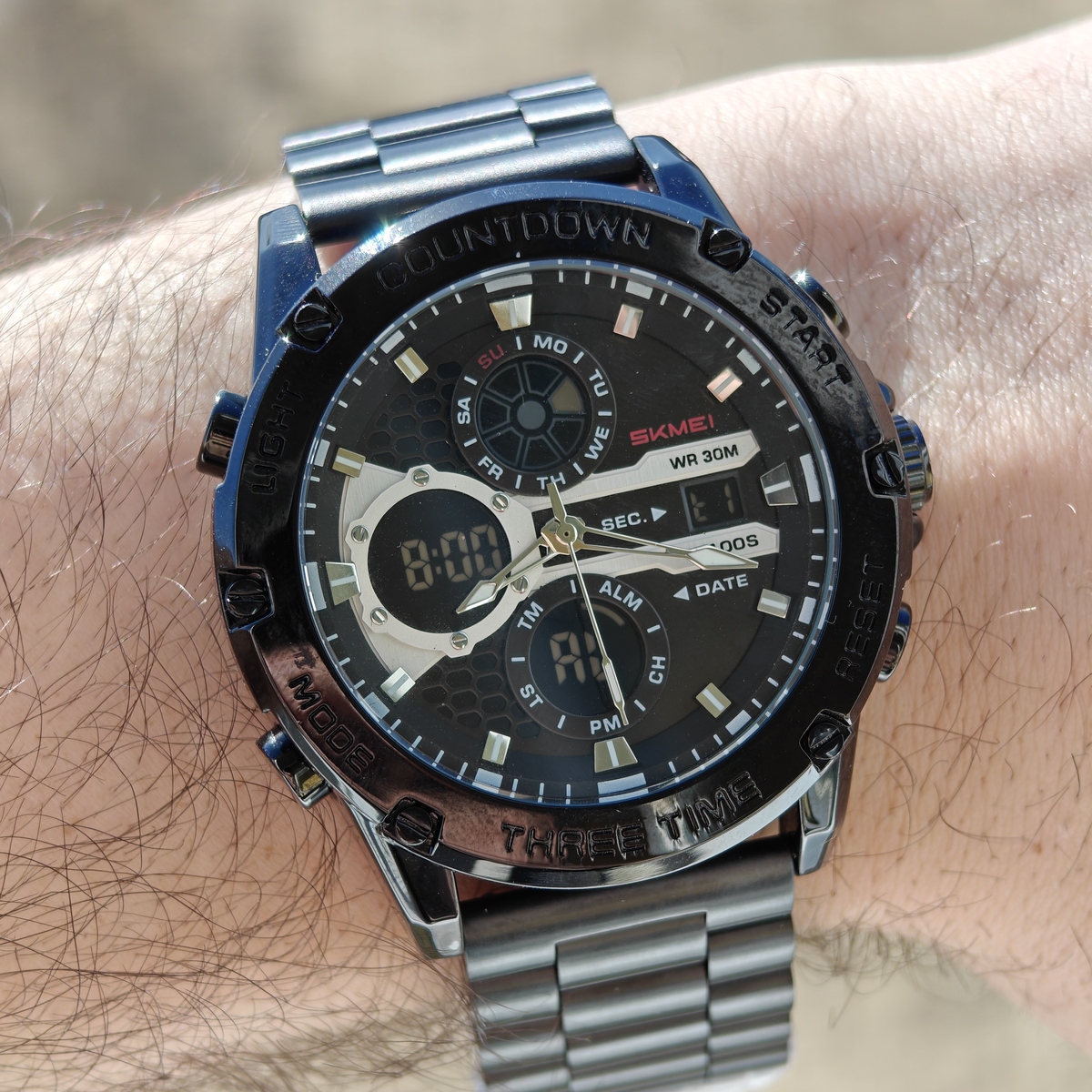 Skmei Favourite Black Steel, 2 ремінці - 5