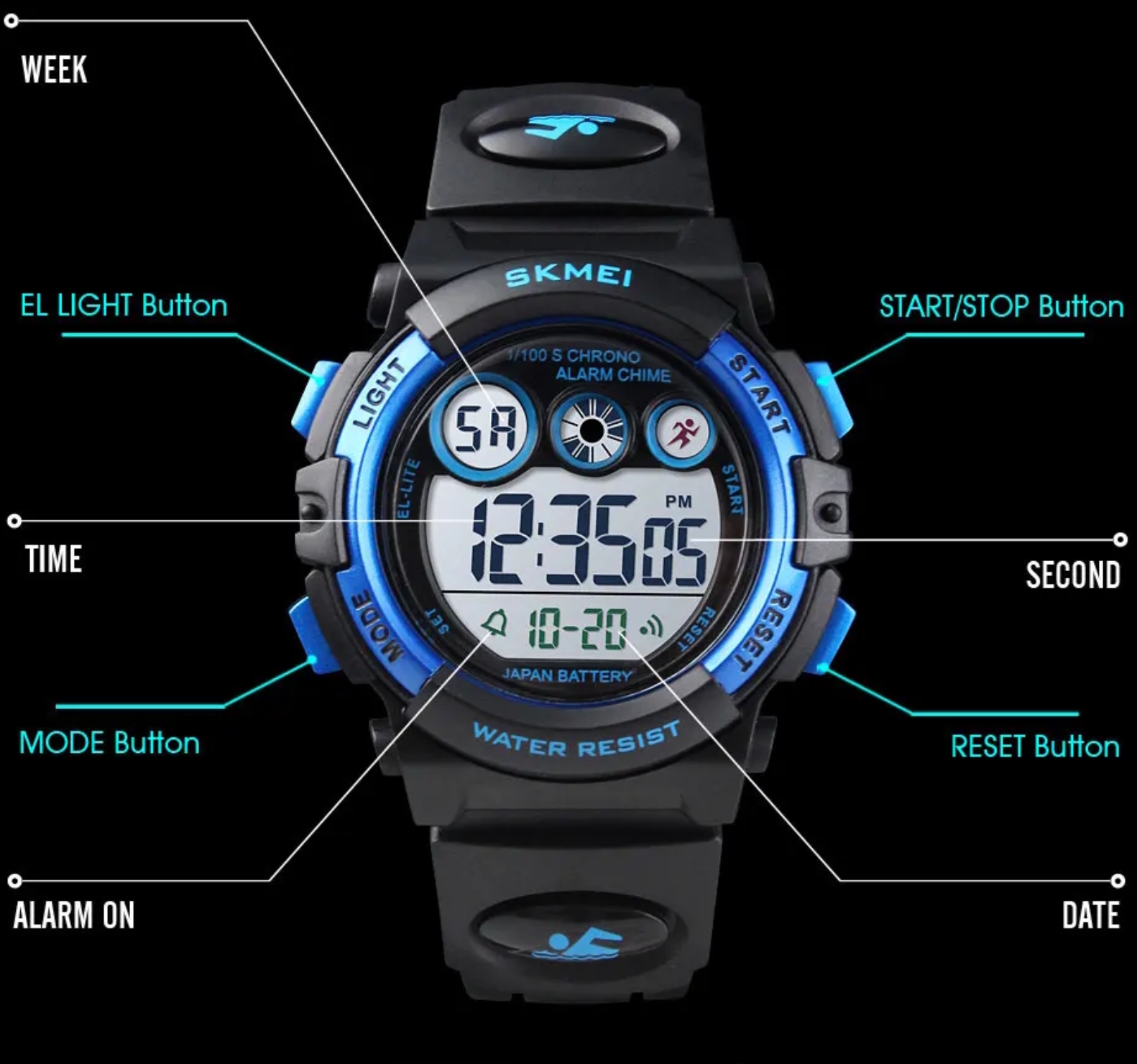 Skmei Kids DarkBlue - 4