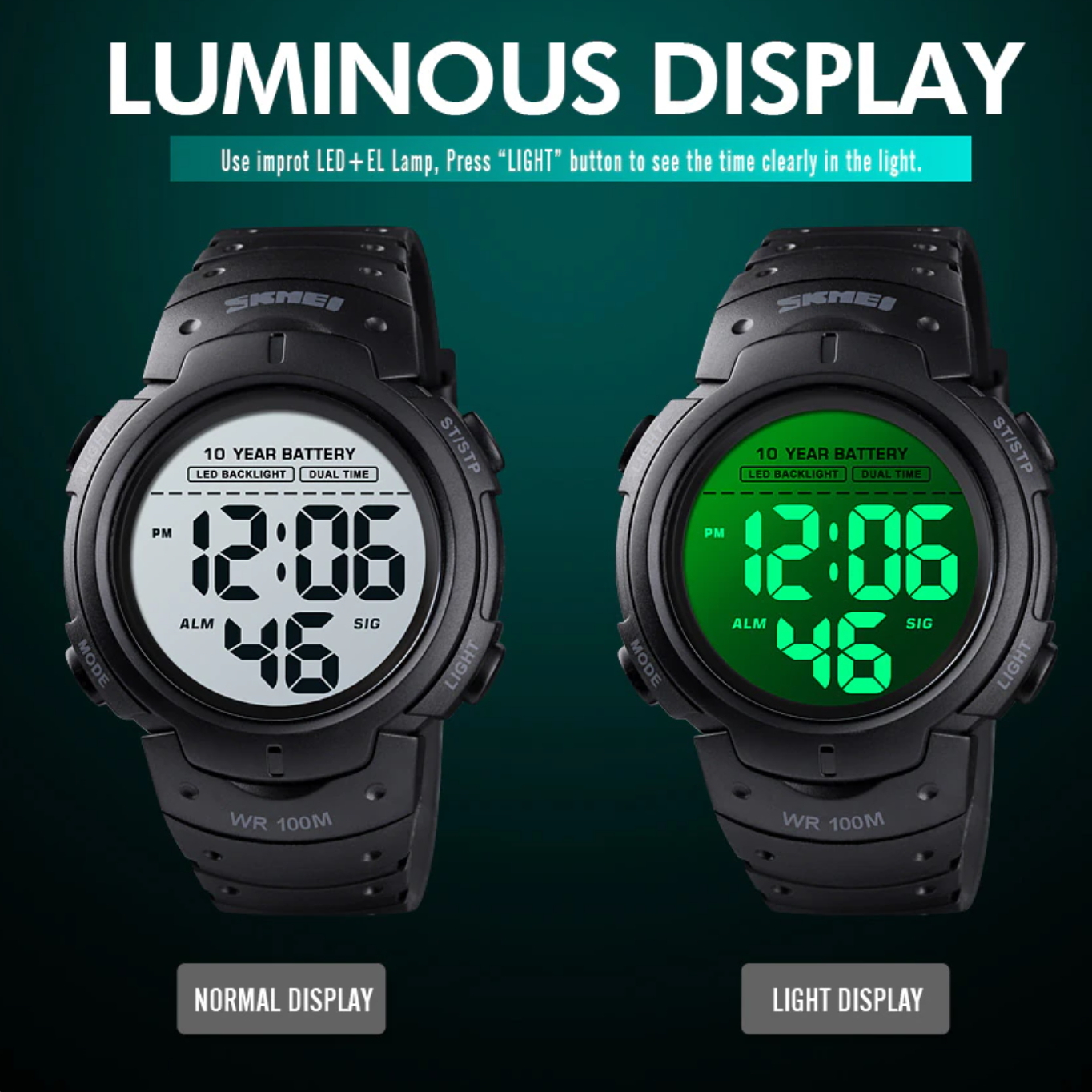 Skmei Neon 10 Bar Black - 11