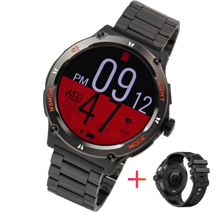 Smart Advanture Steel Black з компасом, 2 ремінці - 10