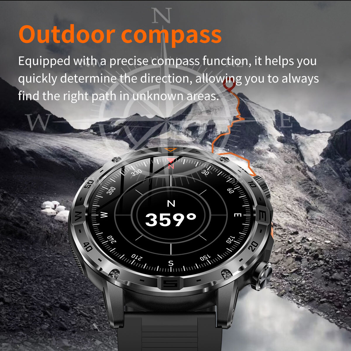 Smart Fire Rubber з компасом, 2 ремінці - 12