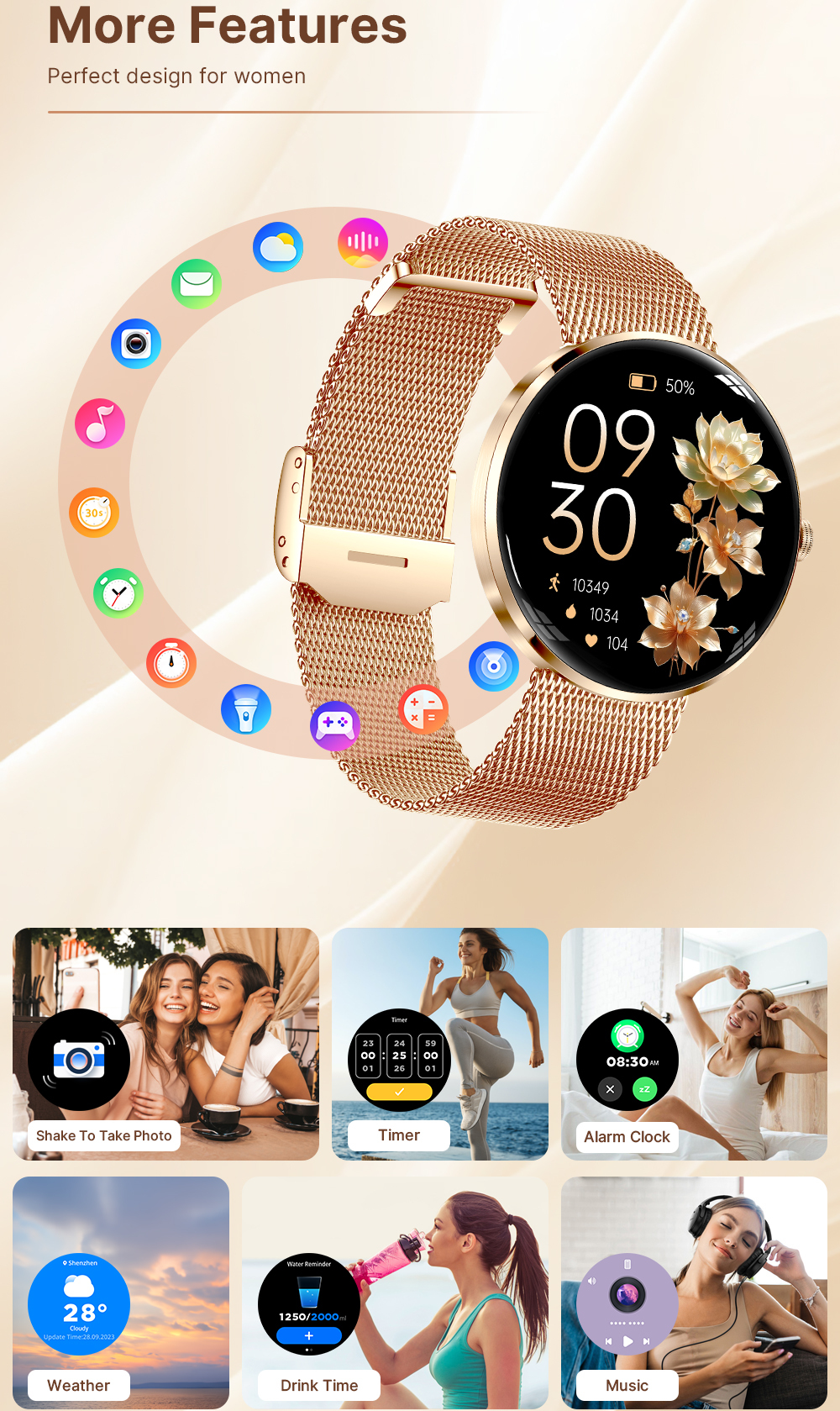 Smart Luna Rubber Black, 2 ремінці - 12