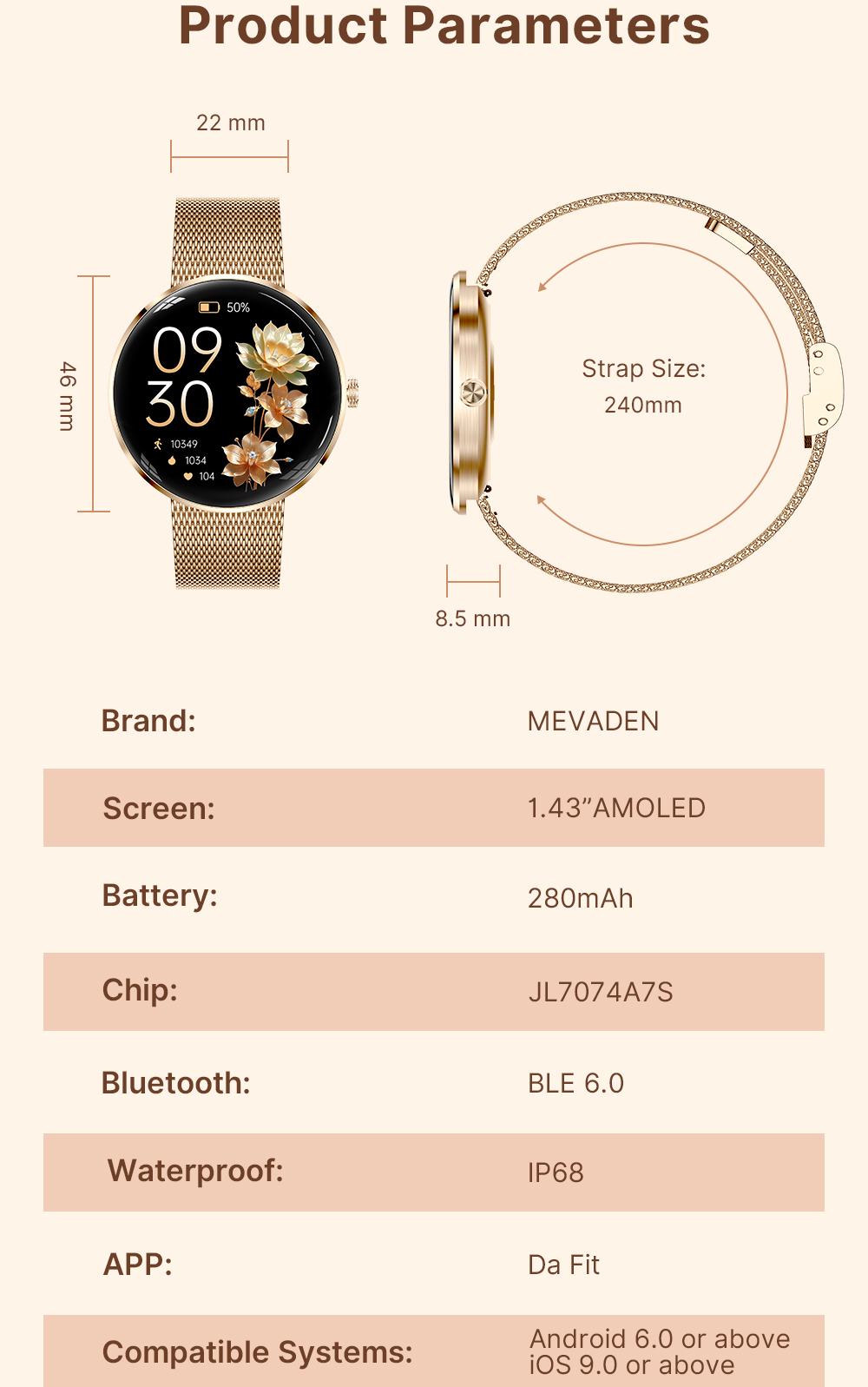 Smart Luna Rubber Black, 2 ремінці - 16