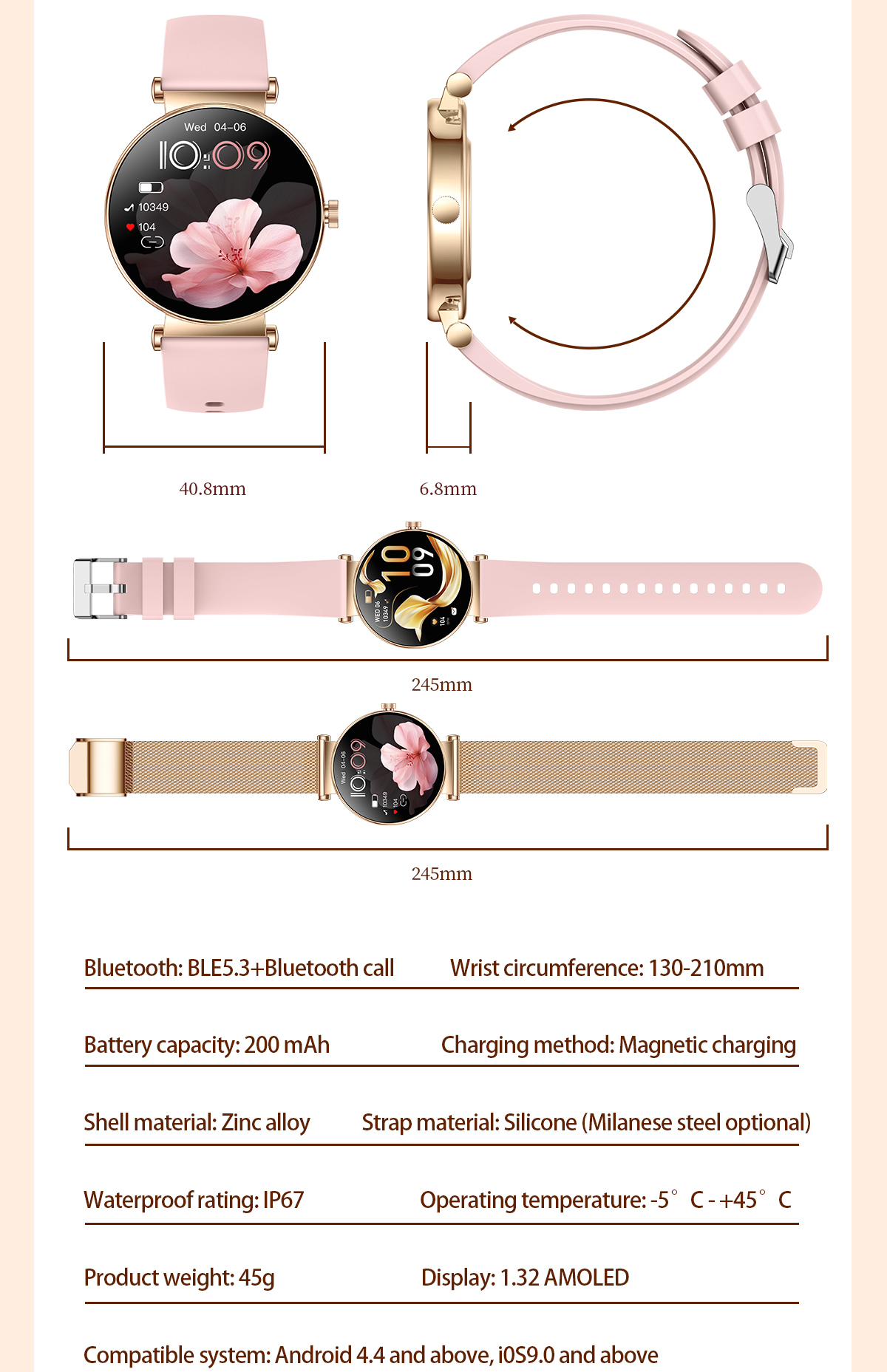 Smart Princess Rubber Pink, 2 ремінці - 21