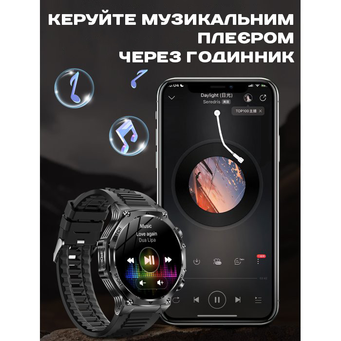 Smart Surf X Pro Black Rubber, 2 ремінці - 25