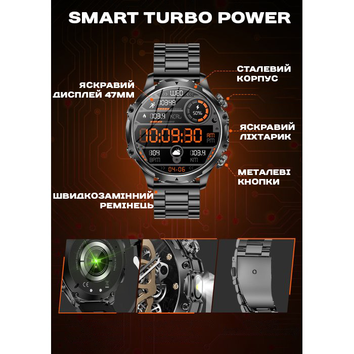 Smart Turbo Power Steel, 2 ремінці - 15