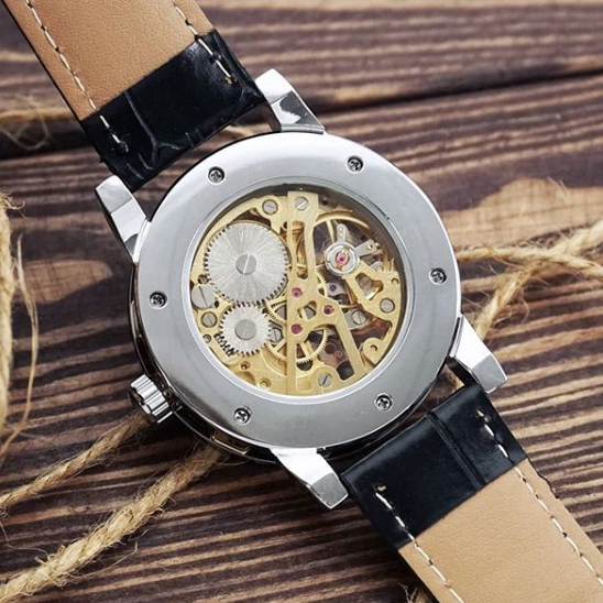 Winner 8008 Diamonds Automatic Black-Silver - 2