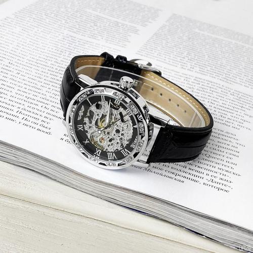 Winner 8008 Diamonds Automatic Black-Silver - 3