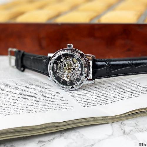 Winner 8008 Diamonds Automatic Black-Silver - 5