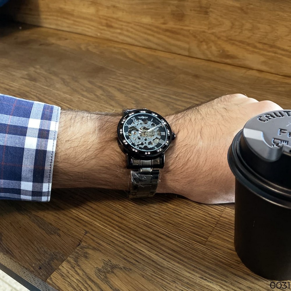 Winner 8012 Diamonds Automatic Black-Gold - 3