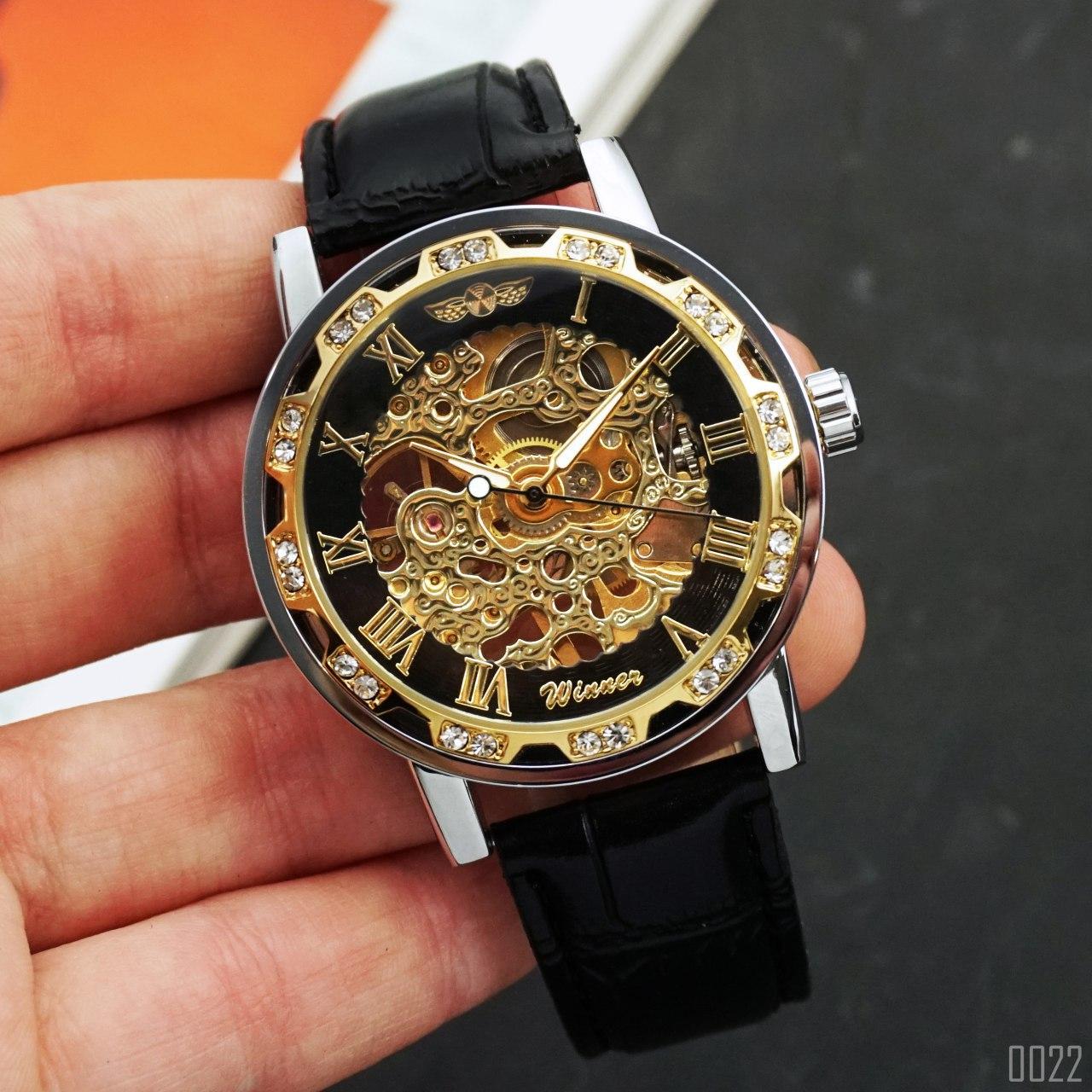 Winner 8012 Diamonds Automatic Black-Silver-Gold-Black - 4
