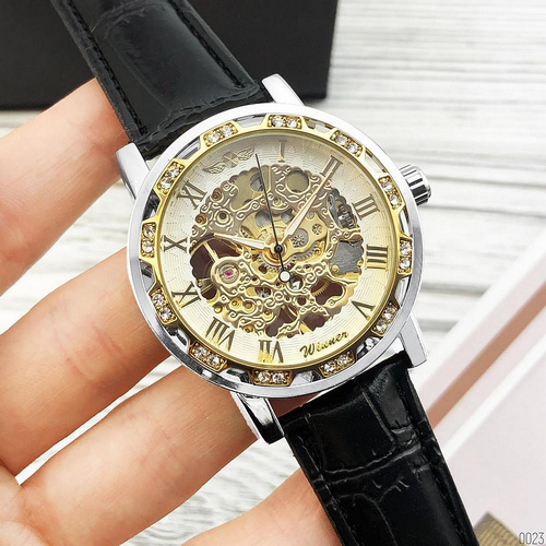 Winner 8012 Diamonds Automatic Black-Silver-Gold-White - 4