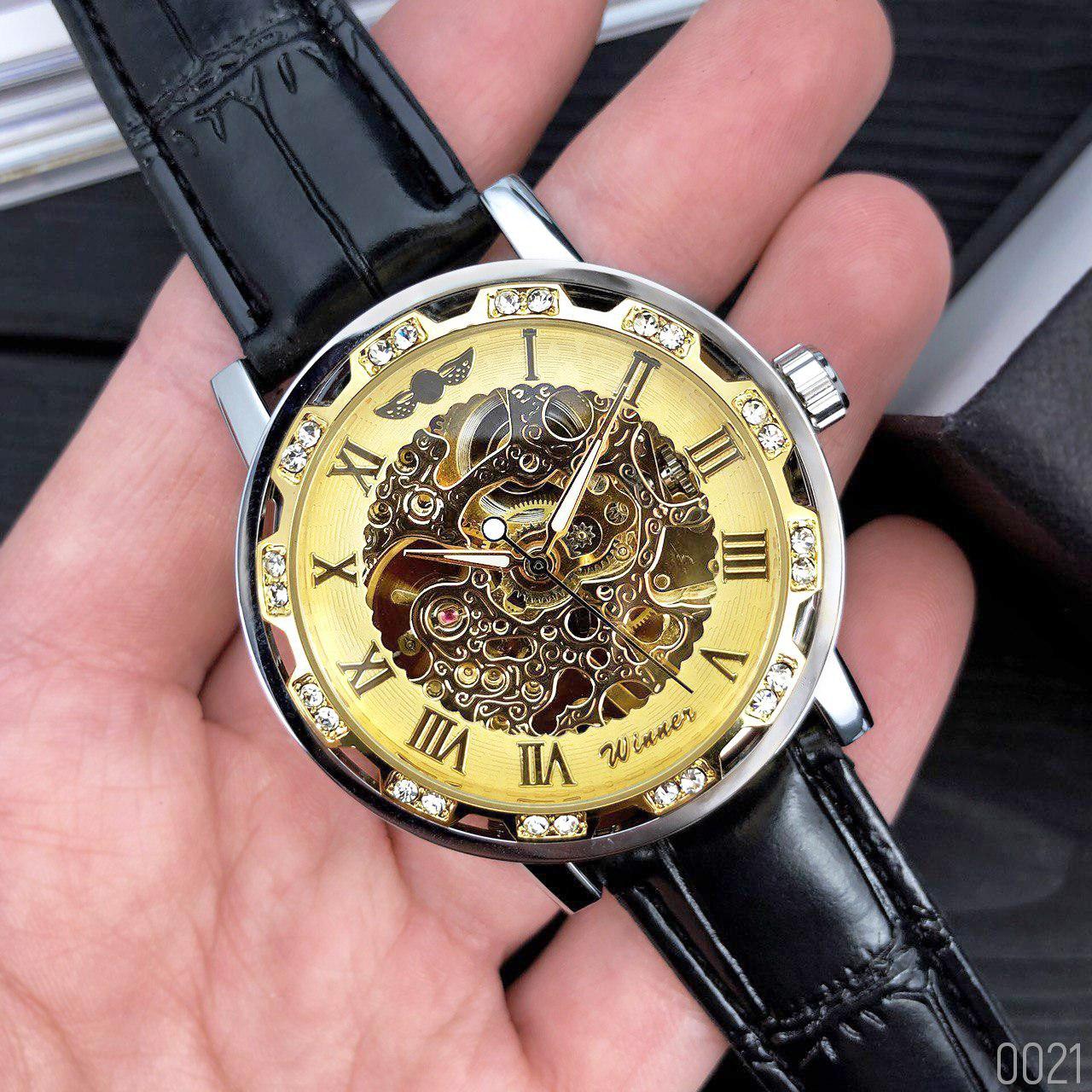 Winner 8012 Diamonds Automatic Black-Silver-Gold - 2