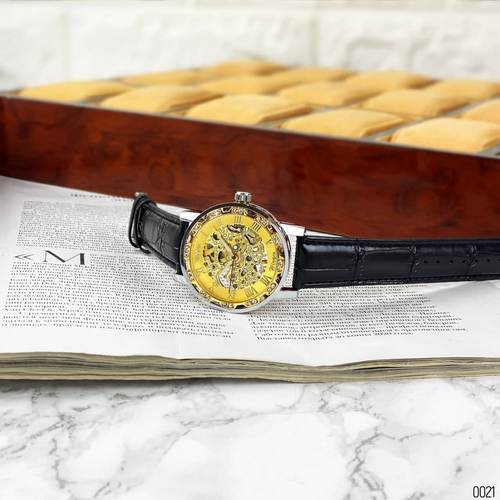 Winner 8012 Diamonds Automatic Black-Silver-Gold - 6