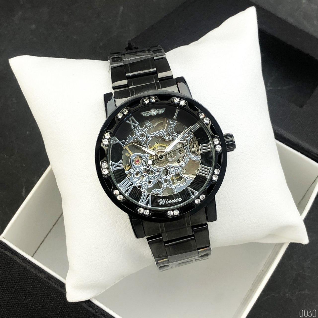Winner 8012 Diamonds Automatic Black-Silver - 4