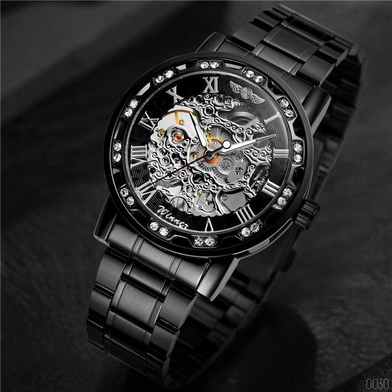 Winner 8012 Diamonds Automatic Black-Silver - 5