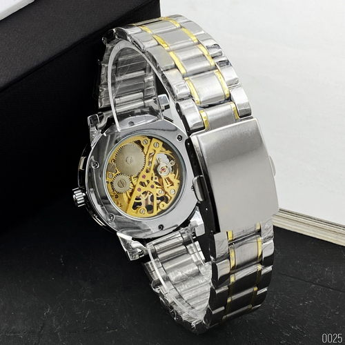 Winner 8012 Diamonds Automatic Silver-Black-Gold - 3