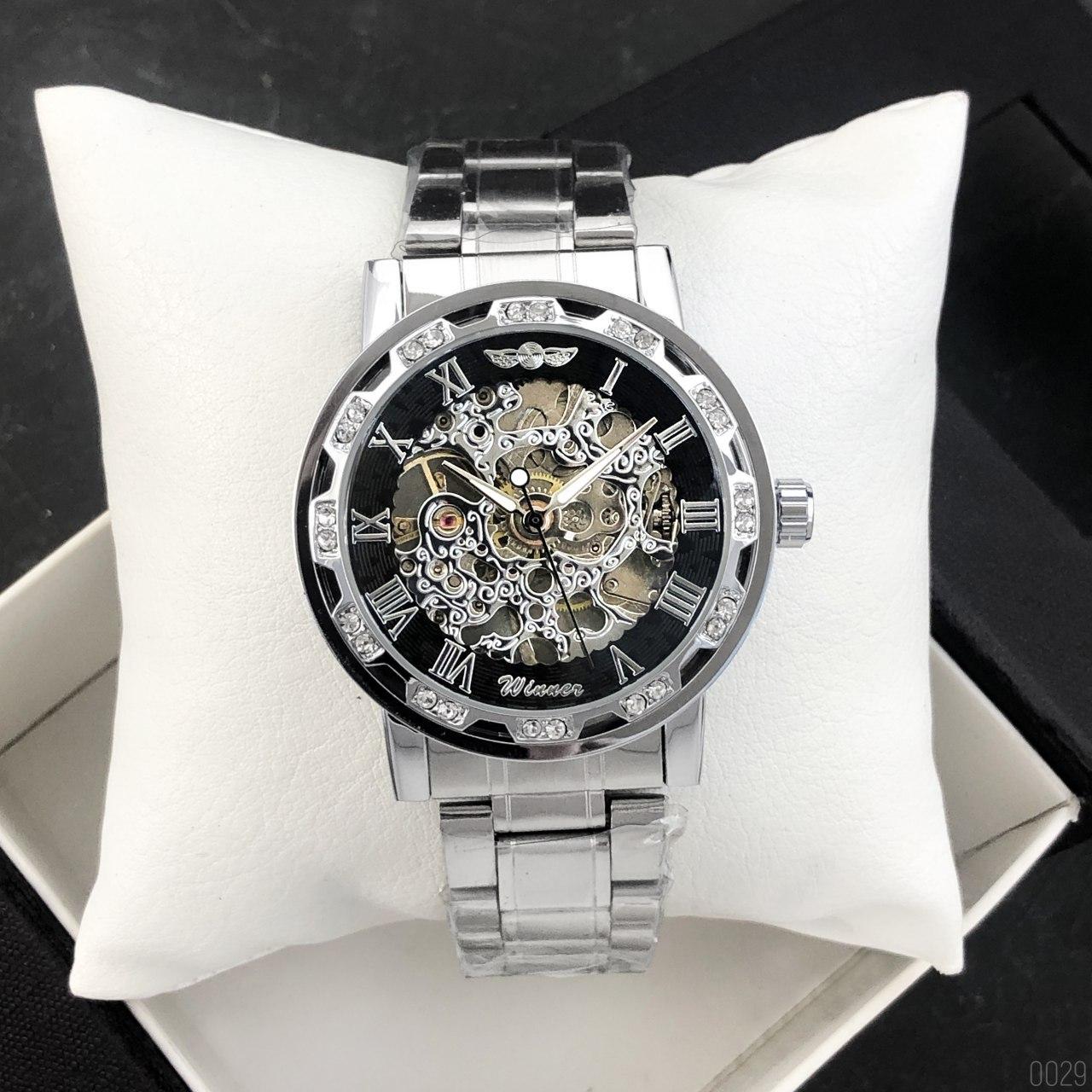 Winner 8012 Diamonds Automatic Silver-Black - 4