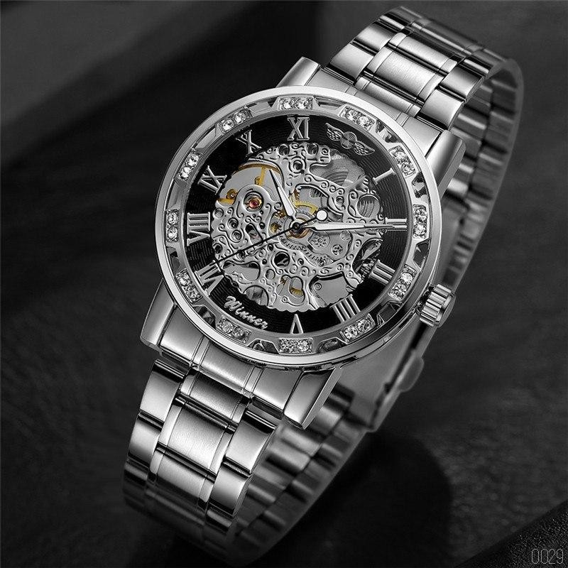 Winner 8012 Diamonds Automatic Silver-Black - 5
