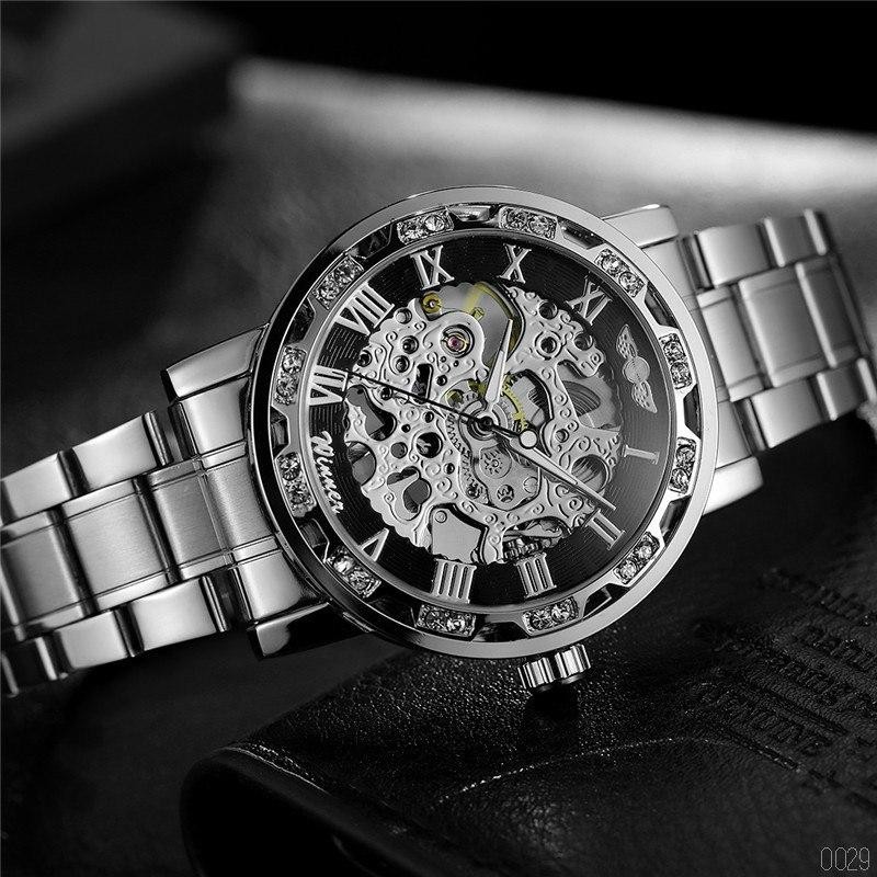 Winner 8012 Diamonds Automatic Silver-Black - 6
