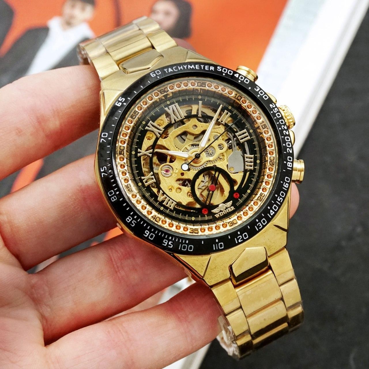 Winner 8067 Gold-Black-Black Red Cristal - 4