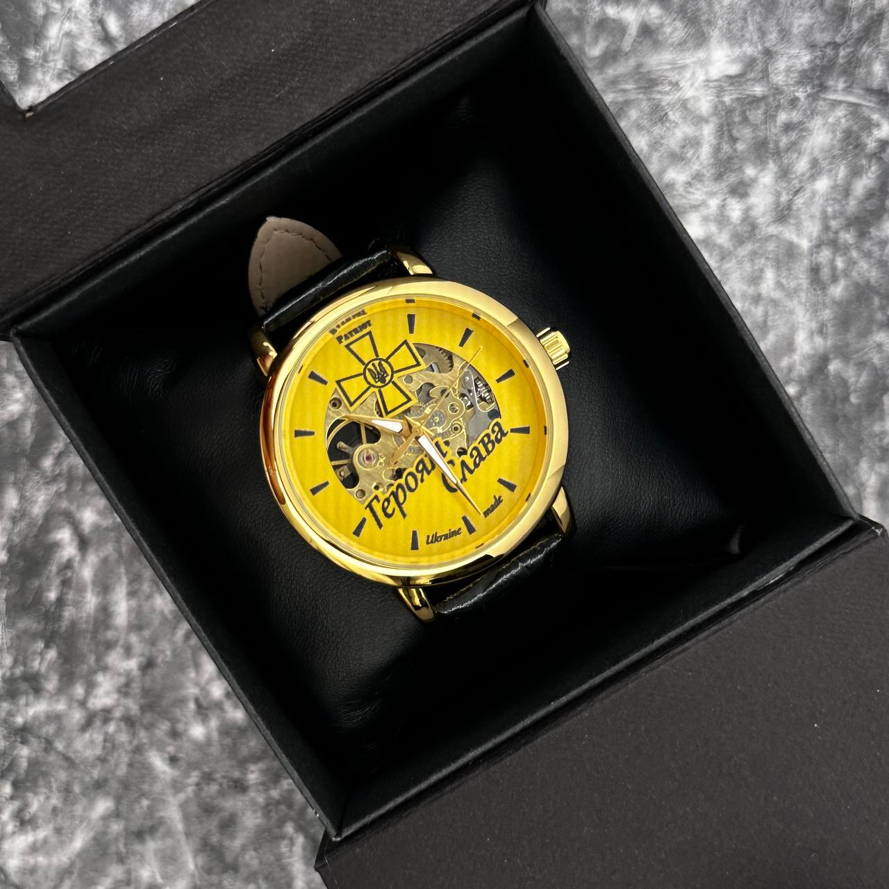 Годинник механічний Patriot 022GDGD Скелетон Героям Слава ЗСУ - 4