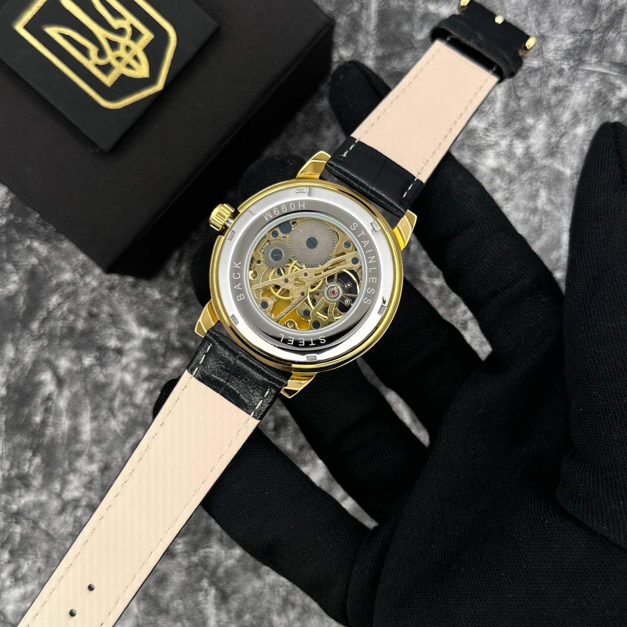 Годинник механічний Patriot 022GDGD Скелетон Героям Слава ЗСУ - 5