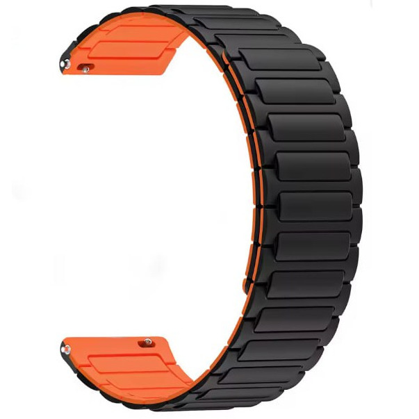 Каучуковий магнітний ремінець Orange/Black 22 - 2