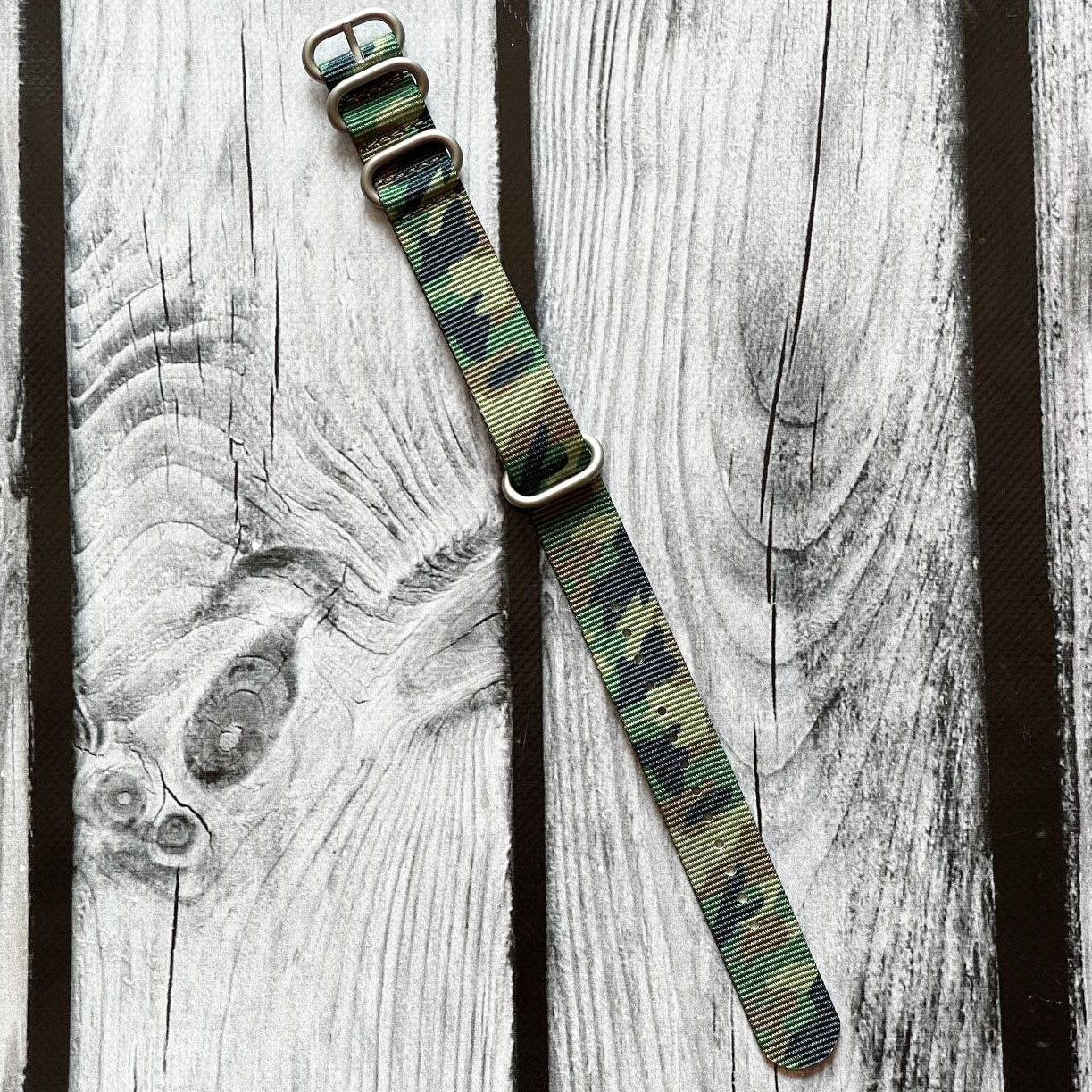 Ремешок Nato Camo Woodland 20 мм - 2