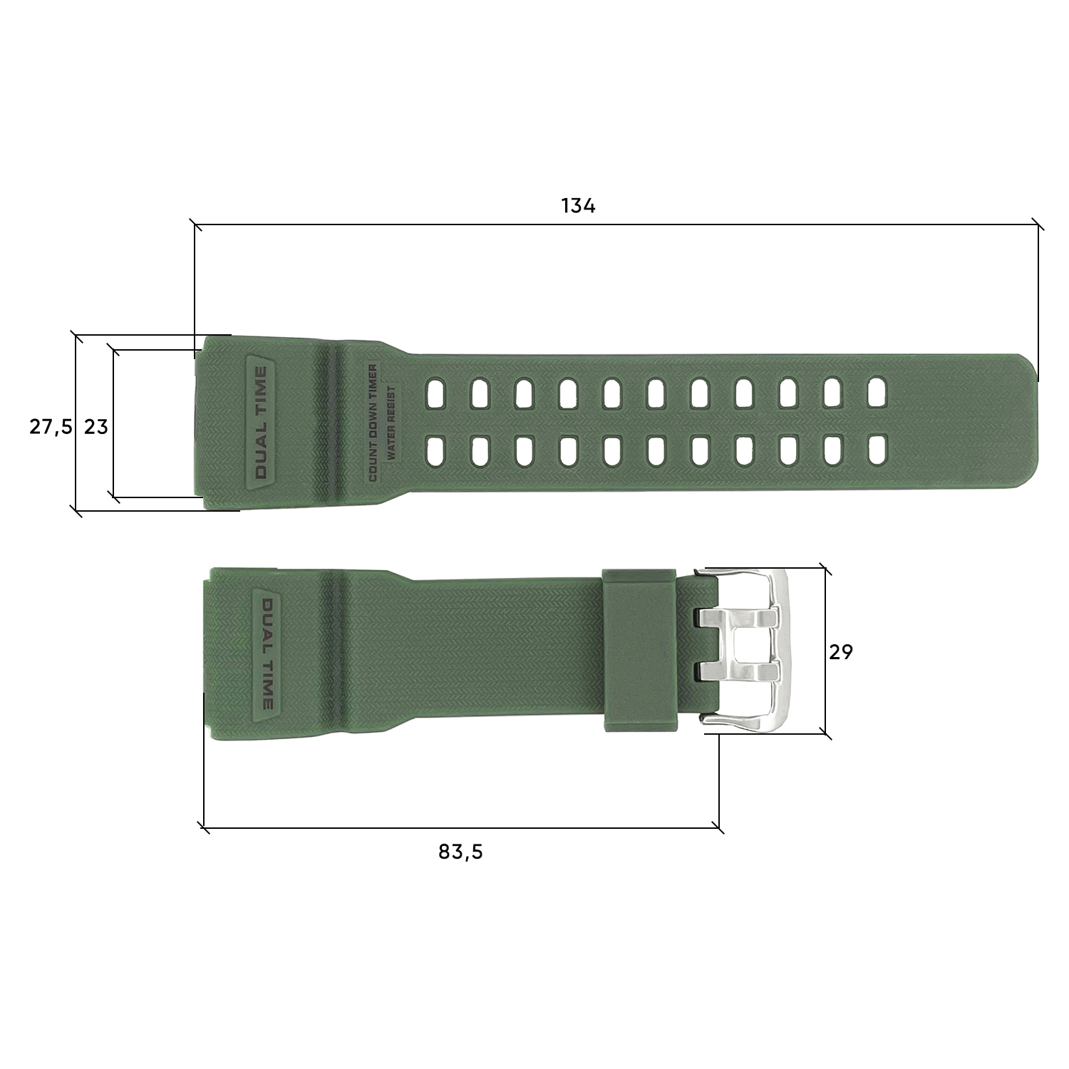 Ремешок для Skmei 1356/1358/1680AG Army Green - 3