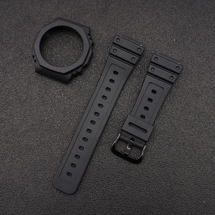 Ремінець + безель (рант) для Casio G-Shock GA-2100 Black BK - 2