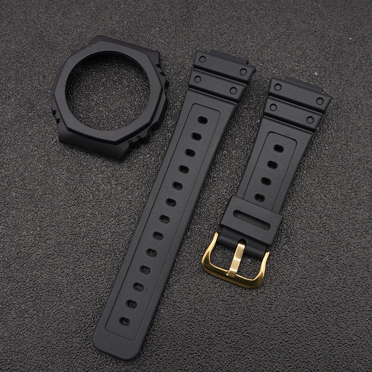 Ремінець + безель (рант) для Casio G-Shock GA-2100 Black GD - 2