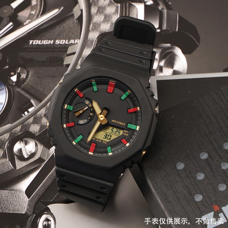 Ремінець + безель (рант) для Casio G-Shock GA-2100 Black SI - 6