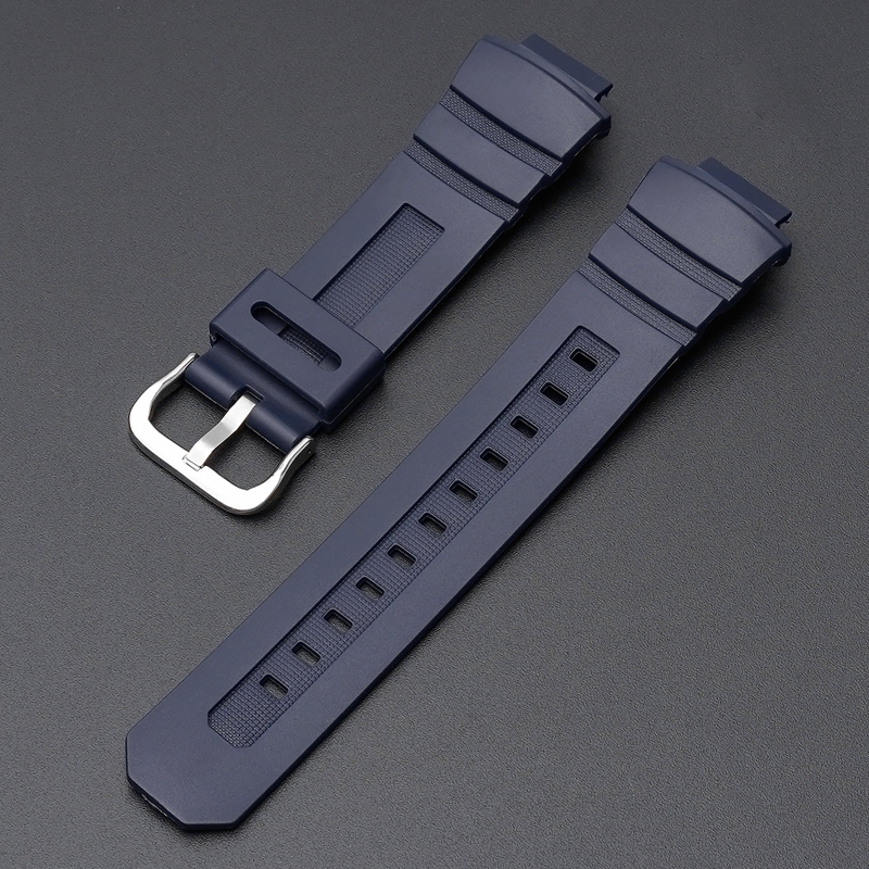 Ремінець для Casio G-Shock AW-282B/590/591/5230, AWG-M100/M101, G-7700/7710 Dark Blue Silver - 2