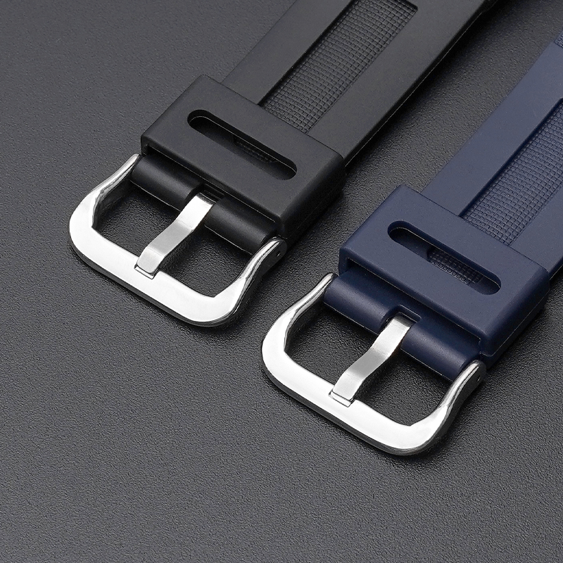 Ремінець для Casio G-Shock AW-282B/590/591/5230, AWG-M100/M101, G-7700/7710 Dark Blue Silver - 3