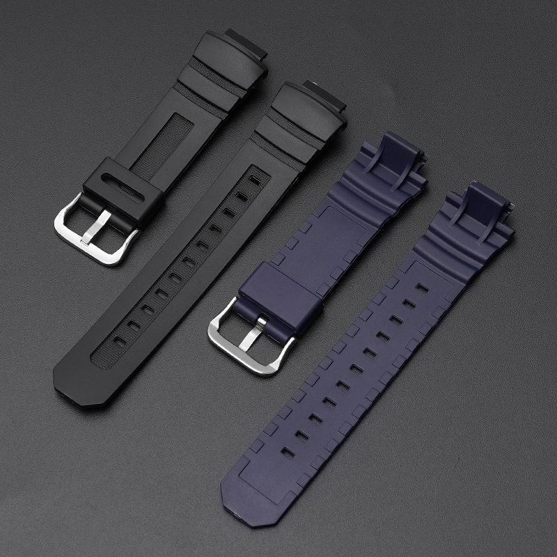 Ремінець для Casio G-Shock AW-282B/590/591/5230, AWG-M100/M101, G-7700/7710 Dark Blue Silver - 4