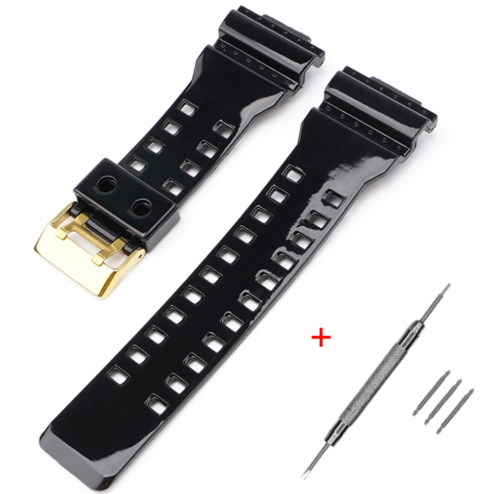 Ремінець для Casio G-Shock GA-100/110/120 Black-Glossy GD - 2