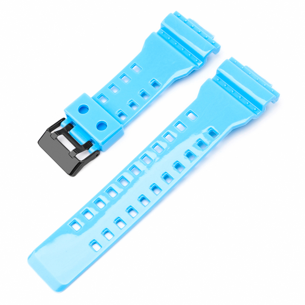 Ремінець для Casio G-Shock GA-100/110/120 Light Blue-Glossy BK - 2