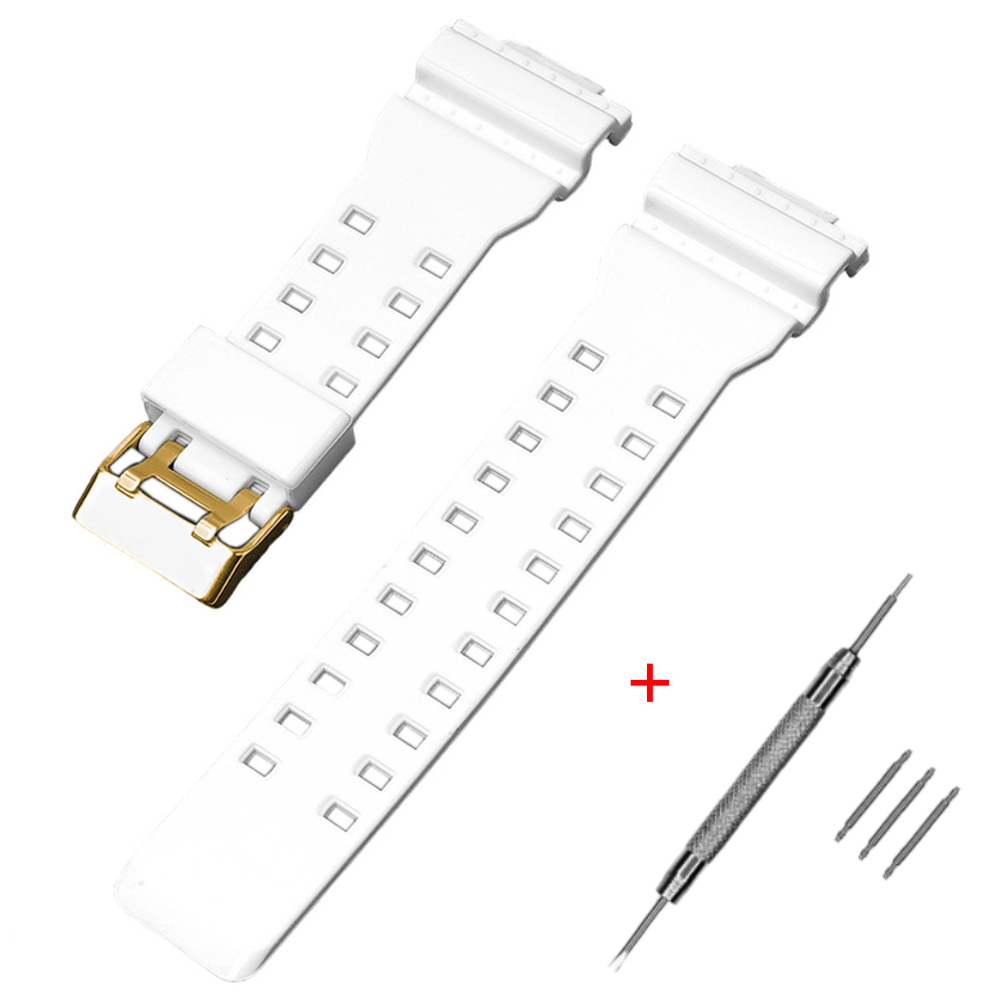 Ремінець для Casio G-Shock GA-100/110/120 White-Glossy GD - 2