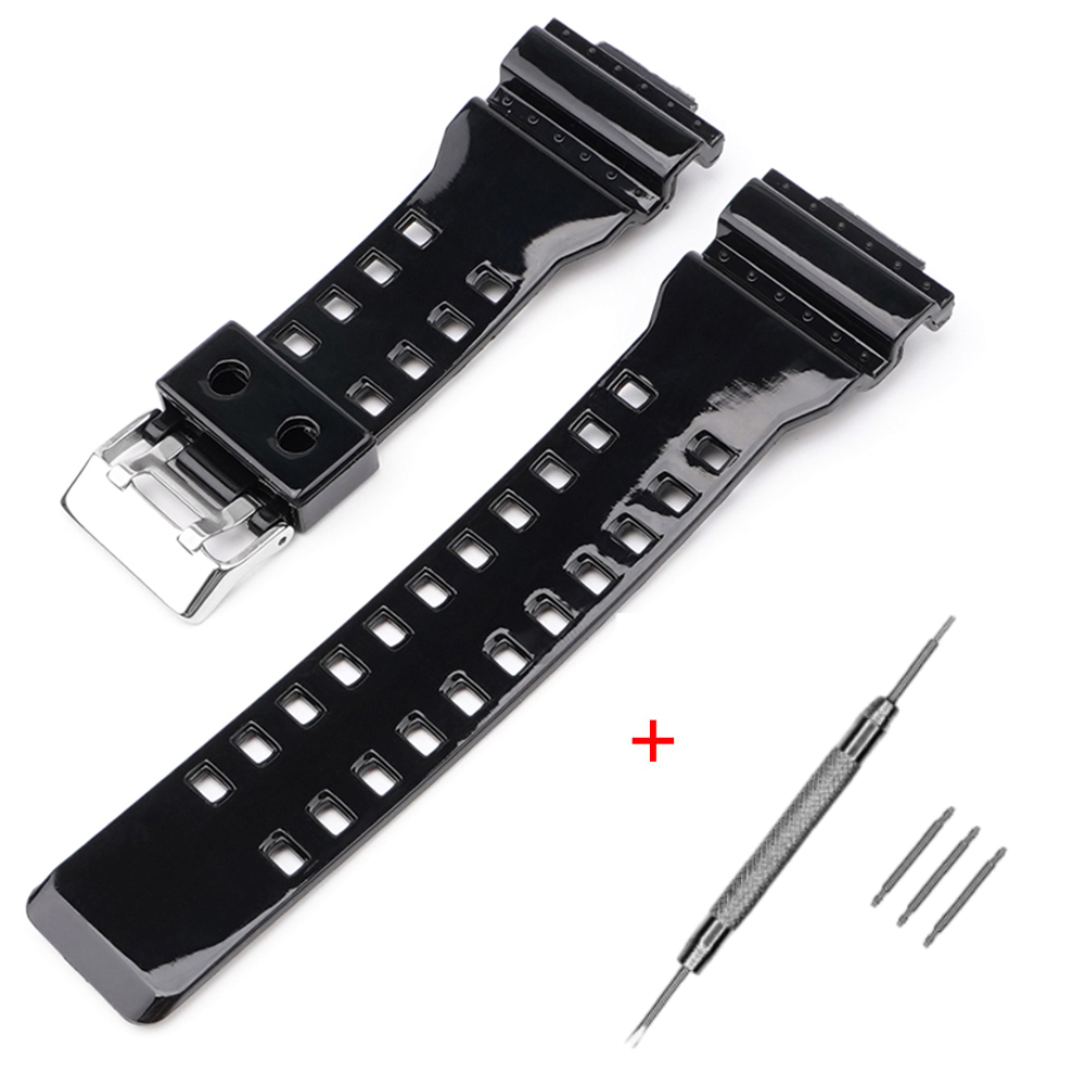 Ремінець для Casio G-Shock GA-100/110 Black-Glossy SI - 2